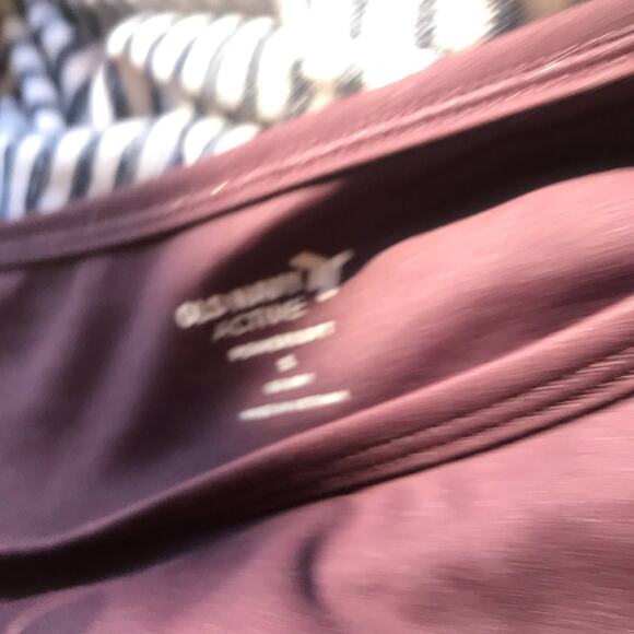 Old Navy Active Cropped Long Sleeve Purple Top Zipped Pocket Women's Size Small - Picture 5 of 7